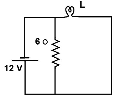 Alternativa C: lâmpada em paralelo com resistor de 6 ohms e bateria de 12 volts.