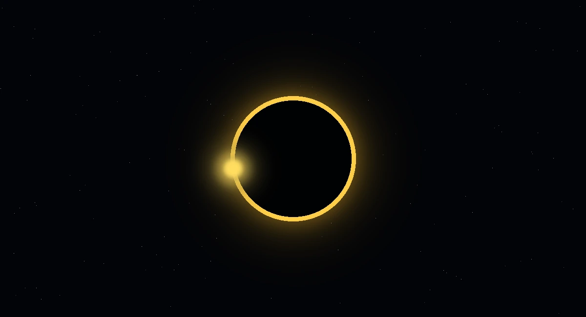 Eclipse solar total observado com a Lua entre a Terra e o Sol