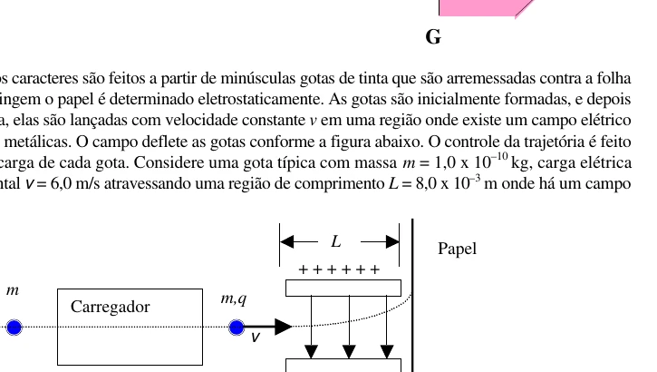 Impressora a jato de tinta com placas defletoras