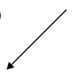 Vetor diagonal para baixo e para a esquerda.