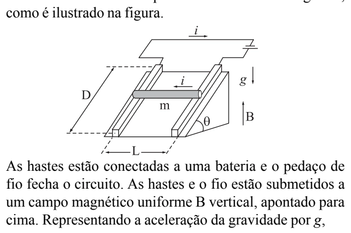 Figura da questão 19 de Física — UNIFESP 2004 CE
